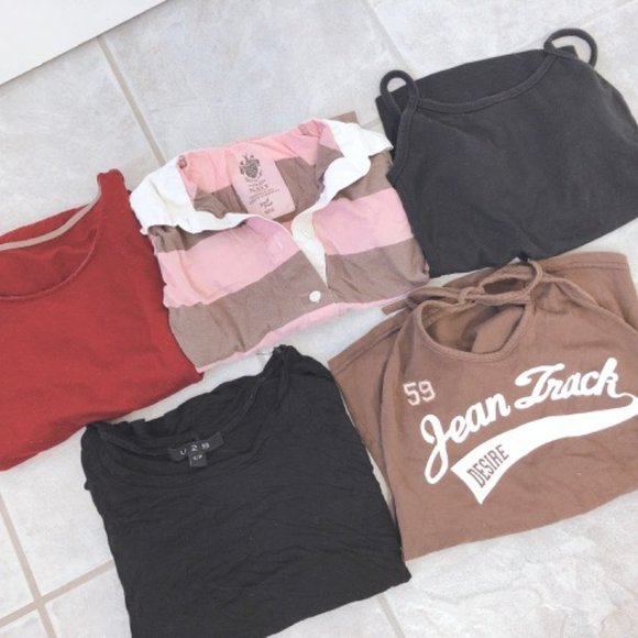 5 Top Bundles Short Sleeve Long Sleeve Tank Top Shirt - Picture 5 of 5